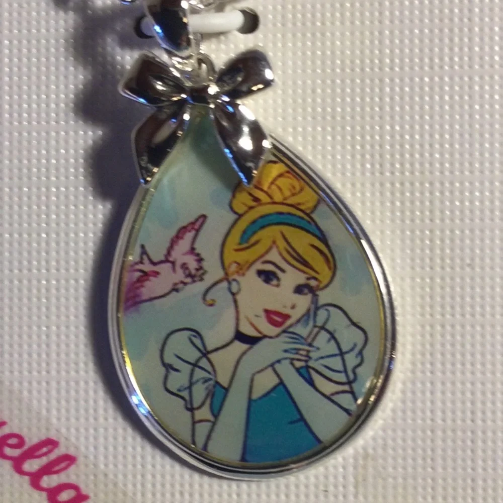 Cinderella Silver Plated Charm & Necklace by Disney